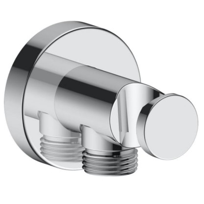 Duravit Вывод для душа с держателем, настенный, цвет: хром глянцевый