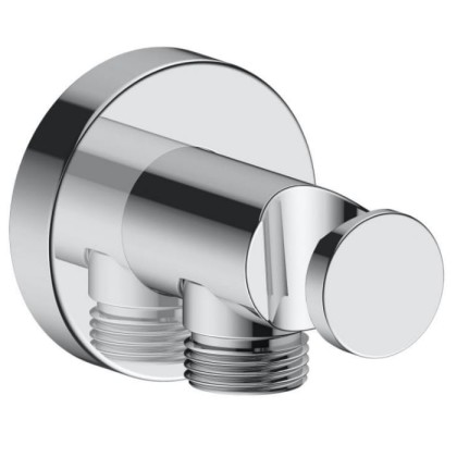 Duravit Вывод для душа с держателем, настенный, цвет: хром глянцевый