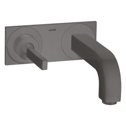 Axor Citterio Смеситель для раковины 220, встраиваемый, излив: 22см., цвет: шлифованный черный хром