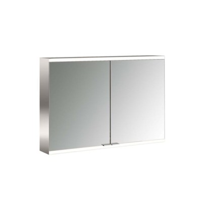 Emco Prime Зеркальный шкаф 100см., с подсветкой LED2 Facelift навесная модель, 2-дверки, IP 20 задняя панель  цвет белый