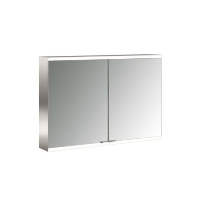 Emco Prime Зеркальный шкаф 100см., с подсветкой LED2 Facelift навесная модель, 2-дверки, IP 20 задняя панель  цвет белый