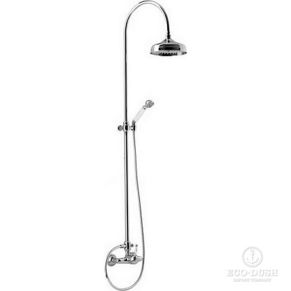 CISAL Arcana Empress Настенная душевая система:смеситель для душа,верхний душ Easy Clean,ручной душ с держателем и шлангом, цвет: хром