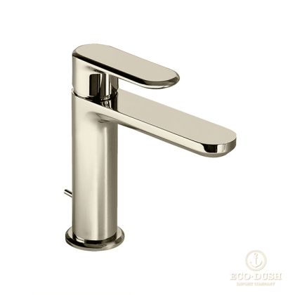 Cisal LineaViva Смеситель для раковины, на 1 отв., с донным клапаном, цвет: Nichel Spazzolato