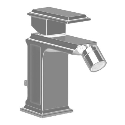 Gessi Eleganza Смеситель для биде на 1 отверстие, с донным клапаном, цвет: Finox