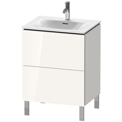 Duravit L-Cube База напольная 62x48.1x70.4см с раковиной, 2 ящика, цвет: глянцевый белый