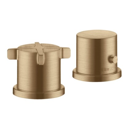 Axor Citterio E Смеситель для ванны, 2 отв., термостатический, цвет: шлифованная бронза