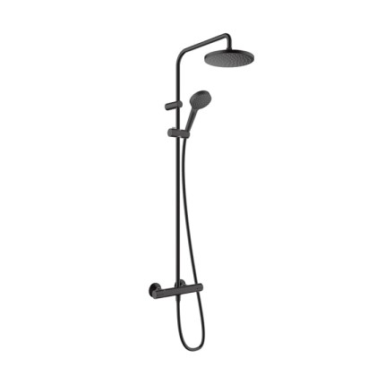Hansgrohe Vernis Blend Душевая стойка с верхним душем 200 1jet с термостатом, цвет: матовый черный