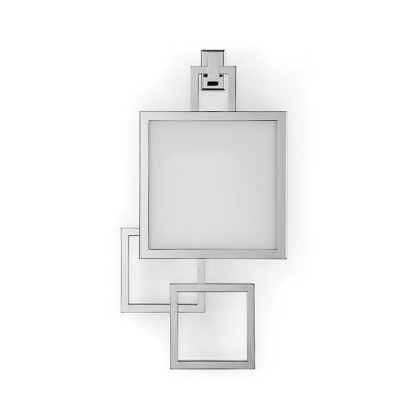 Oasis Vicky Настенный светильник. Матовое стекло и светодиодное освещение, левосторонняя модель, цвет: хром