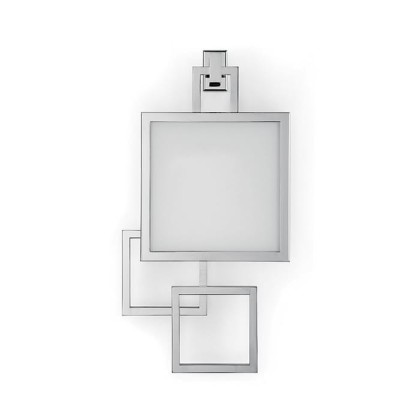 Oasis Vicky Настенный светильник. Матовое стекло и светодиодное освещение, левосторонняя модель, цвет: хром