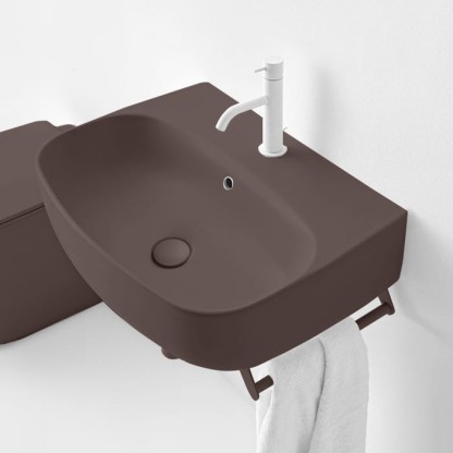 Kerasan Nolita Раковина 60х45 см, 1 отв., подвесная/накладная, цвет: Borgogna matt