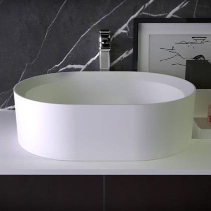 KNIEF Pearl Раковина 50х40х15 см, без отв., накладная, без перелива, цвет: белый матовый