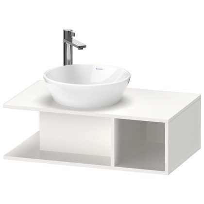 Duravit D-Neo Тумбочка подвесная компакт 80x48х26 см., раковина, 1 открытое отделение на правой стороне, цвет: белый высокоглянцевый
