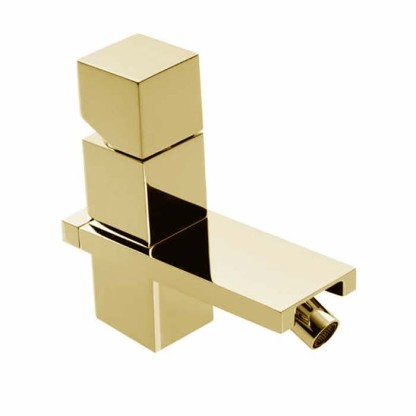 Bossini Cube Смеситель для биде на 1 отв., с заглушкой 1”1/4, цвет: золото