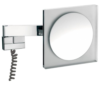EMCO Prestige Зеркало косметическое, LED, 220x220мм,  двойной, snoer, verg.5, подвесной, цвет: хром