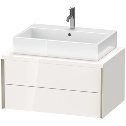 Duravit XViu Тумба подвесная 80x55x40см с раковиной, 2 ящика, цвет: белый глянцевый