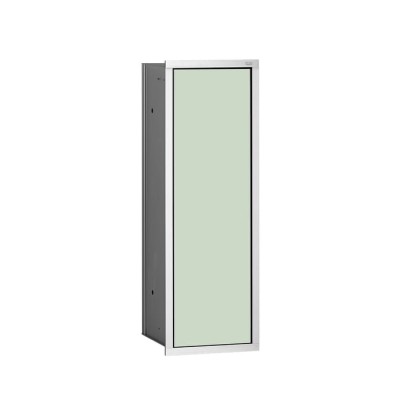 EMCO Asis 150 Модуль для унитаза, встраиваемый, с ершиком, дверь правая/левая, цвет: хром/белый ELS