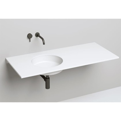 Salini Marea Раковина врезная снизу 42х42х12.8cм, без отв., без перелива, S-Stone, цвет: белый матовый