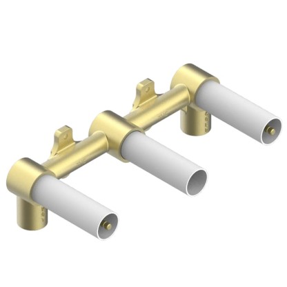 THG Встраиваемая часть смесителя настенного на 3 отверстия на пластине (рукоят.) lever handle version