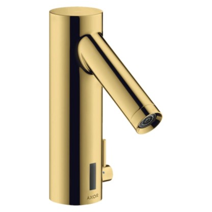 Axor Starck Cмеситель для раковины, на 1 отв., электроный, питание от сети 230V, с регулировкой температуры, цвет: полированное золото