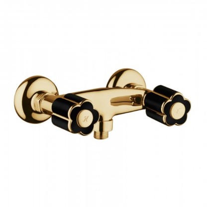 Смеситель для душа Bongio Fleur Noir, цвет: золото/черный фарфор