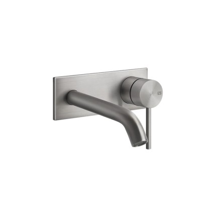 Gessi 316 Встраиваемый смеситель с изливом 147мм, внешняя часть, цвет: steel brushed