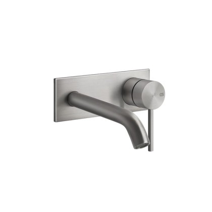 Gessi 316 Встраиваемый смеситель с изливом 147мм, внешняя часть, цвет: steel brushed
