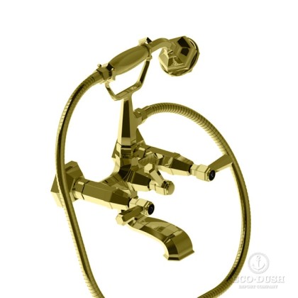 Stella Eccelsa Leve Смеситель для ванны, 3274/306 с ручным душем, цвет: золото 24К
