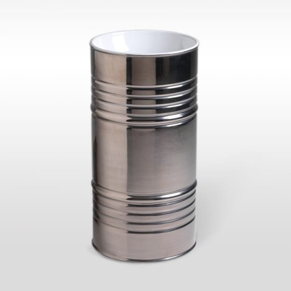 Kerasan Artwork Раковина 45х90 см, без отв., свободностоящая "BARREL", слив в стену, цвет: белый / платина