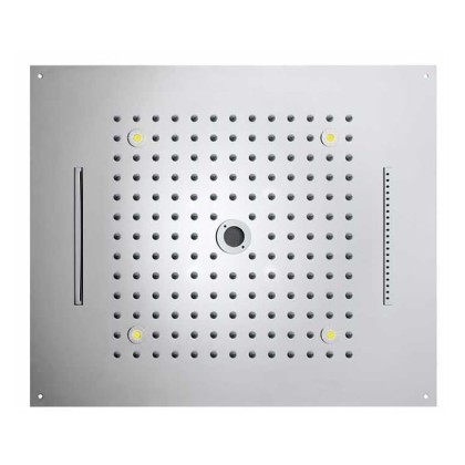 BOSSINI DREAM/4 Верхний душ 570 x 470 мм, с 4 LED RGB, 4 режима (дождь, каскад, водопад, моноструя), блок питания/управления, Cromoterapia, цвет: хром