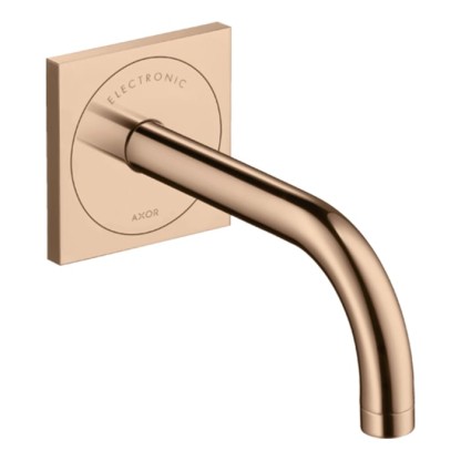Axor Uno? Смеситель для раковины, встраиваемый, электронный, излив: 16.5см., цвет: полированное красное золото