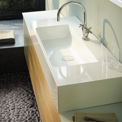 Burgbad Crono Раковина 121x50 см, 1 отв., цвет: белый