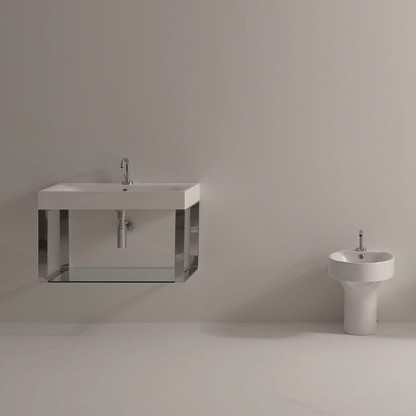 Kerasan Cento Раковина 80х45 см, 1 отв., подвесная, цвет: белый