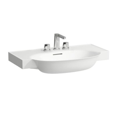 Laufen New Classic Раковина накладная 80х48х7.5см, с 3 отв., с переливом, с покрытием Clean Coat LCC, цвет белый