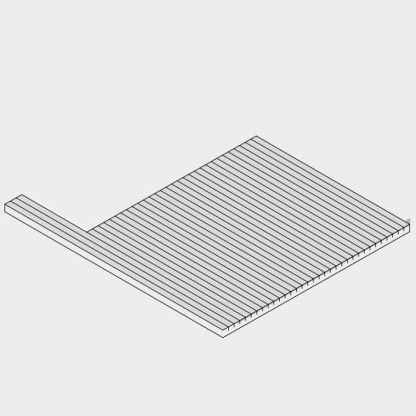 Effegibi BodyLove Поддоны для сауны, левый угол/полуостров, цвет: канадский хемлок