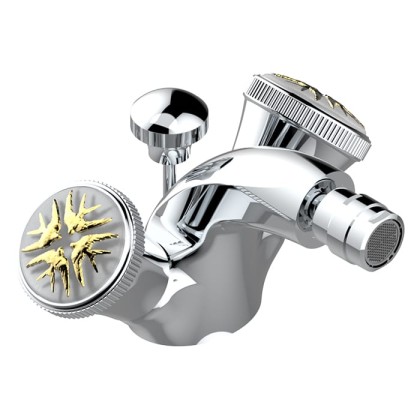 THG Hirondelles Gold Stamped Смеситель для биде, 1 отв., цвет: хром