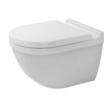 Duravit Starck 3 Комплект: подвесной унитаз Rimless с покрытием WG + сиденье с мягким закрыванием, цвет белый
