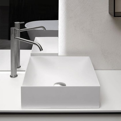 Antonio Lupi Stratos Раковина 40х40 см, без отв., цвет: белый