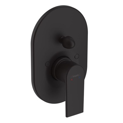 Hansgrohe Vernis Shap Смеситель для ванны, однорычажный, встраиваеемый, внешняя часть, цвет: матовый черный