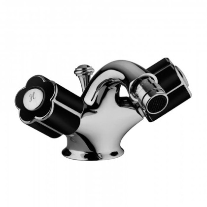 Смеситель для биде Bongio Fleur Noir, цвет: хром/черный фарфор