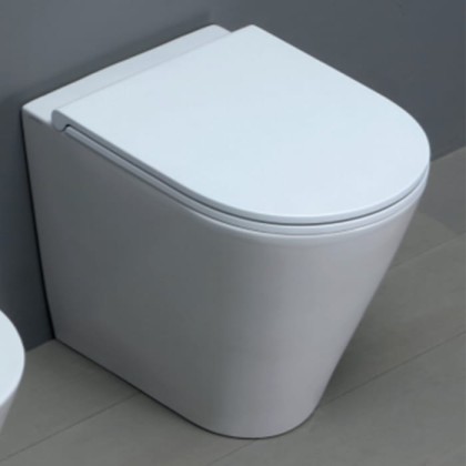 AZZURRA FORMA Унитаз приставной 54х37х43см слив универсальный, антигрязевое покрытие, с креплением, цвет: белый