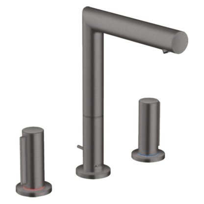 Axor Uno Смеситель для раковины 200, на 3 отв., с донным клапаном, zero, цвет: шлифованный черный хром