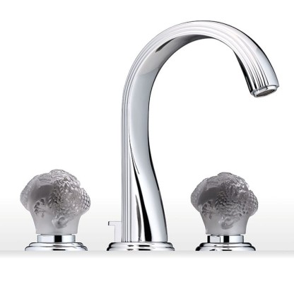 THG Dragon Moon Смеситель для раковины, 3 отв., цвет: хром/хрусталь