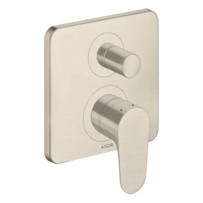 Axor Citterio M Смеситель для ванны, встраиваемый, с переключателем на 2 потока, с защитой, цвет: шлифованный никель
