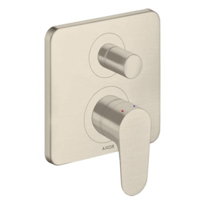 Axor Citterio M Смеситель для ванны, встраиваемый, с переключателем на 2 потока, с защитой, цвет: шлифованный никель