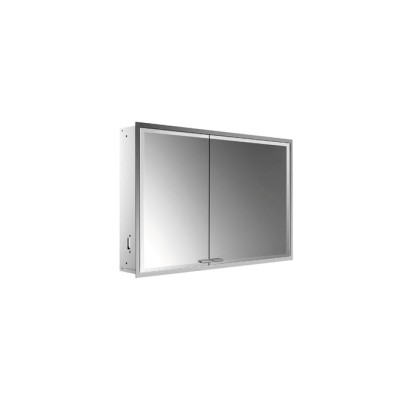 EMCO Prestige2 Зеркальный шкаф 66х101.5см., встраиваемый, LED-подсветка, 2 двери, 2 полки, розетка, правый, с EMCO light system