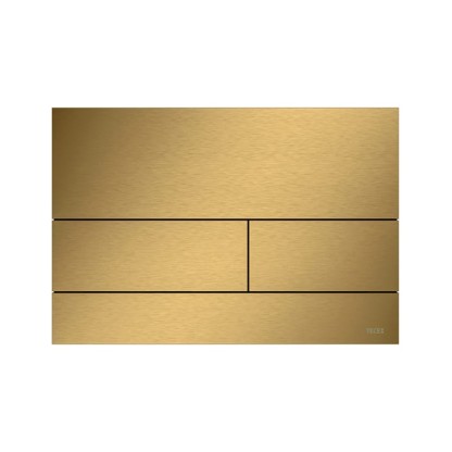 TECEsquare II, панель смыва с двумя клавишами металлическая, цвет: сатин позолоченный