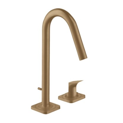 Axor Citterio M Смеситель для раковины, на 2 отв., с донным клапаном, цвет: шлифованная бронза