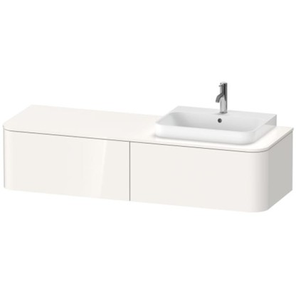 Duravit Happy D.2 Plus Тумба подвесная 160x55х35.4см, с раковиной и 2 ящиками, DX, цвет: белый глянцевый