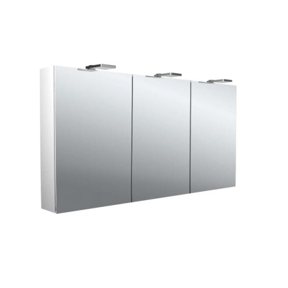 Emco Pure 2 Зеркальный шкаф 140см., с подсветкой-LED, навесная модель, с подсв. для раковины, 3 дверки