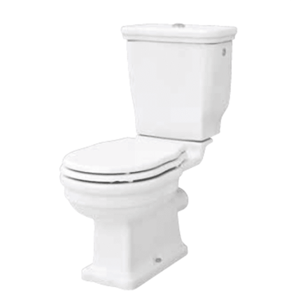 Artceram HERMITAGE унитаз моноблок 71х36см слив в стену с креплением, цвет: белый/золото